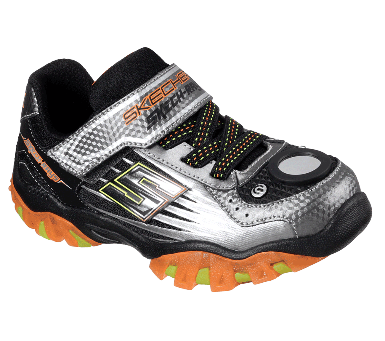 Skechers Boys Lights: Street Lightz 2.0 - Skech Rayz Gunmetal/Orange