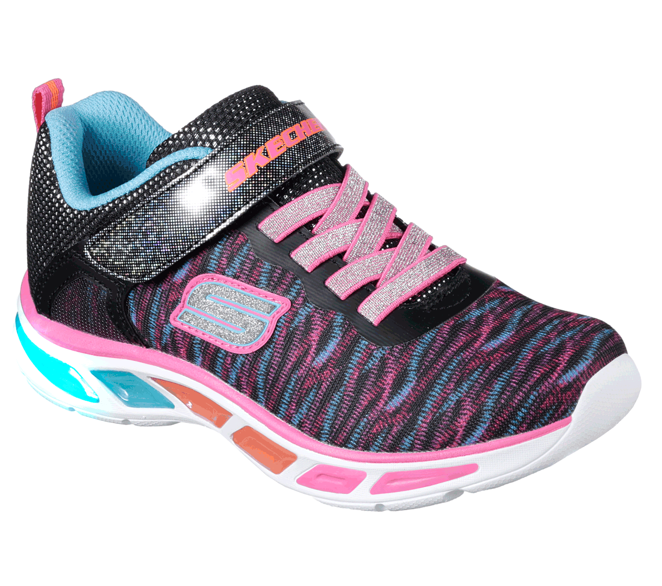 Skechers Girls S Lights: Litebeams - Colorburst Black/Multi