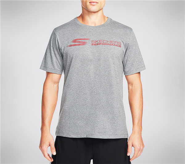 Skechers Men High Velocity - Adventure Tee Shirt Charcoal