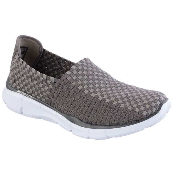 Skechers Men Wide Fit (2E) Shoes - Familiar Charcoal