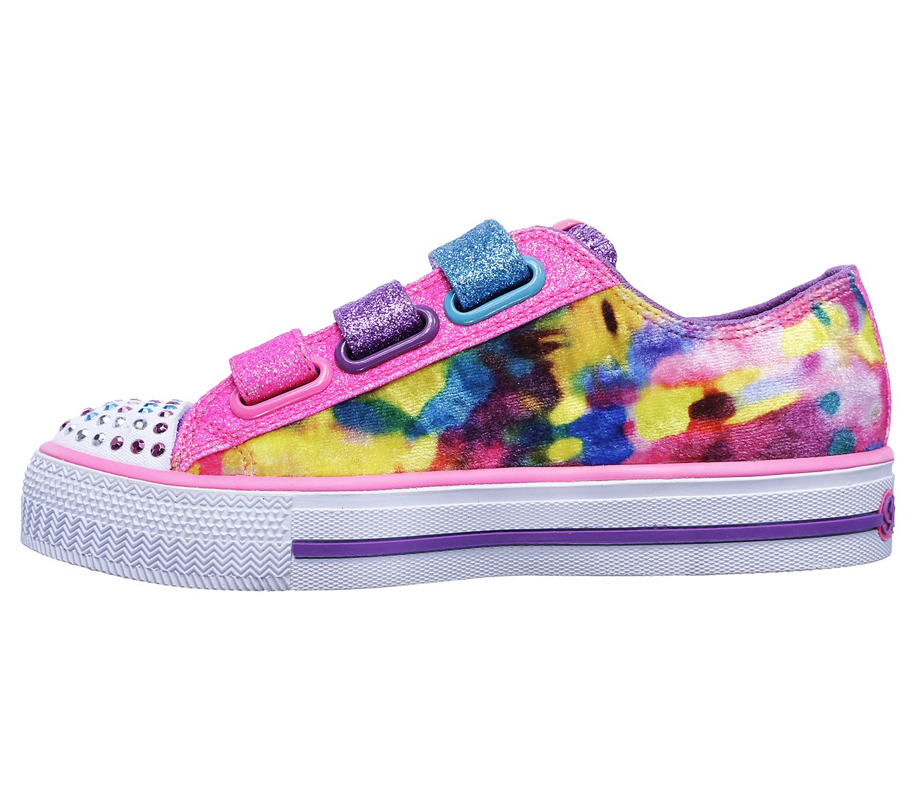 Skechers Girls Twinkle Toes: Shuffles - Colorous Cutie Neon Pink/Multi