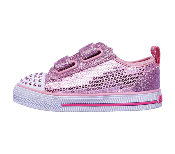 Skechers Girls Twinkle Toes: Shuffles - Itsy Bitsy Pink