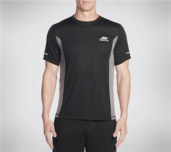 Skechers Men Dash K Short Sleeve Tee Shirt Black