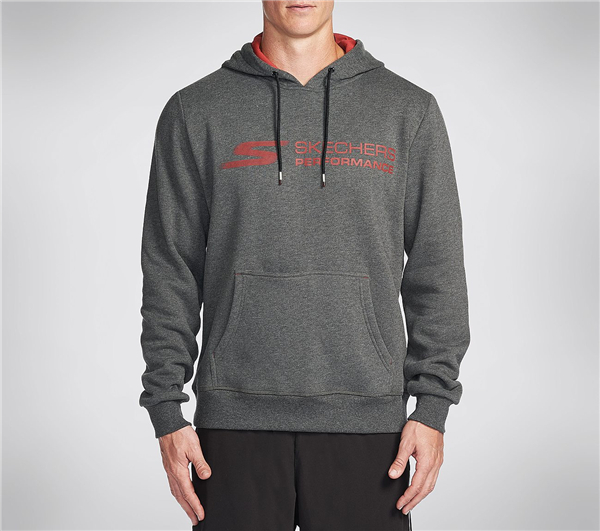 Skechers Men Launch Popover Trailblazer Hoodie Dark Gray