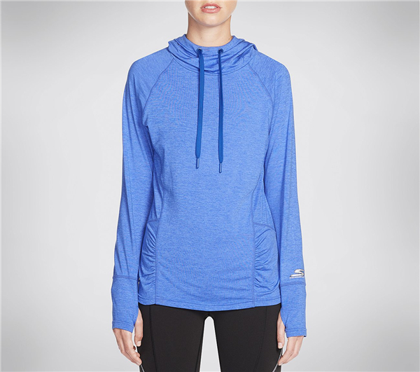 Skechers Women Ridge Hoodie Sweatshirt Blue