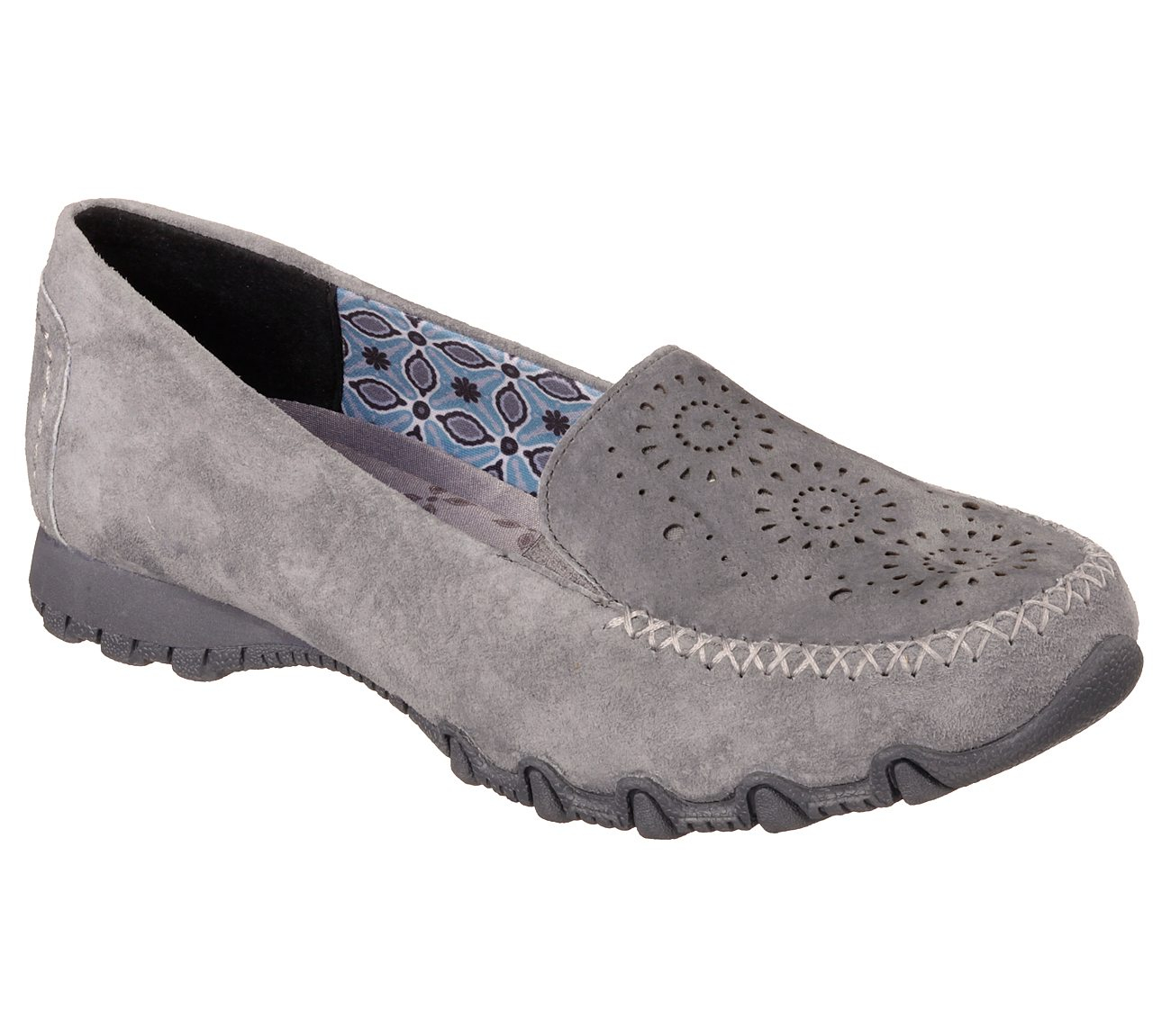 Skechers Women Relaxed Fit: Bikers - Traffic Charcoal