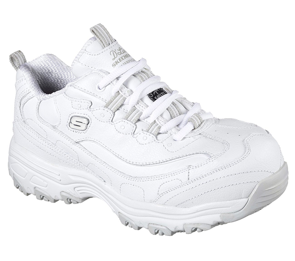 Skechers Women Work: D'Lites - Pooler Alloy Toe White