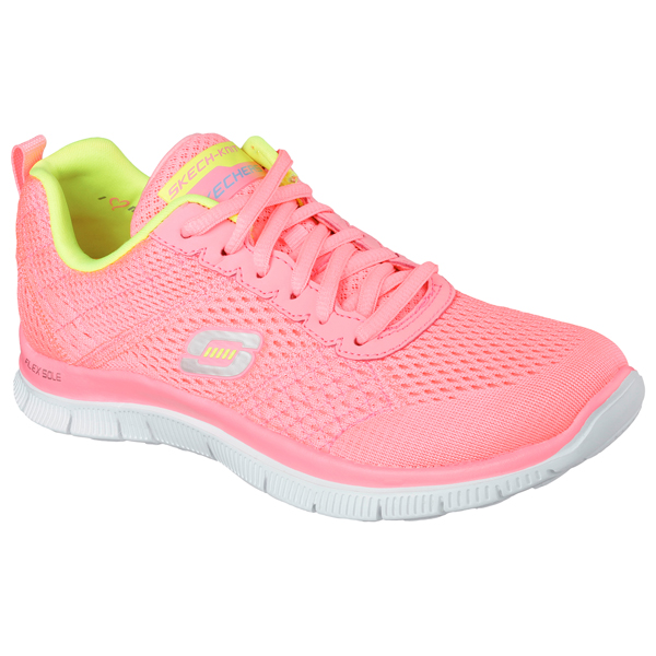 Skechers Women Flex Appeal - Obvious Choice Pink/Yellow