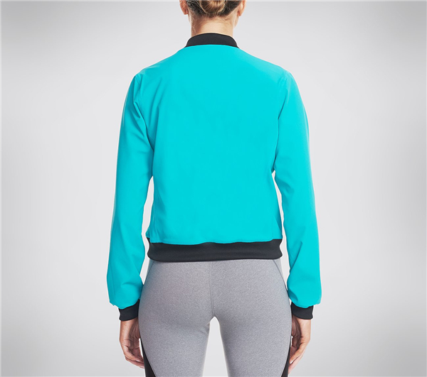 Skechers Women Ash Reversible Bomber Jacket Teal/Multi