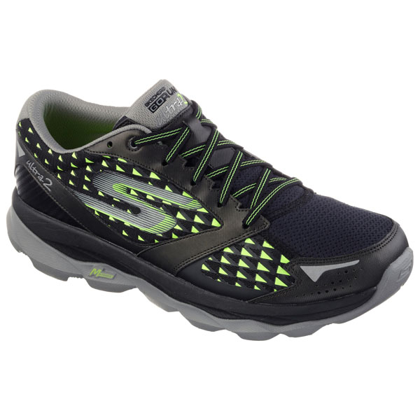 Skechers Men Extra Wide Fit (4E) Shoes - Ultra Black/Lime