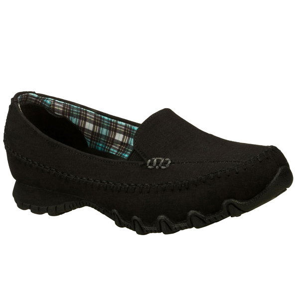 Skechers Women Relaxed Fit: Bikers - Cross Walk Black