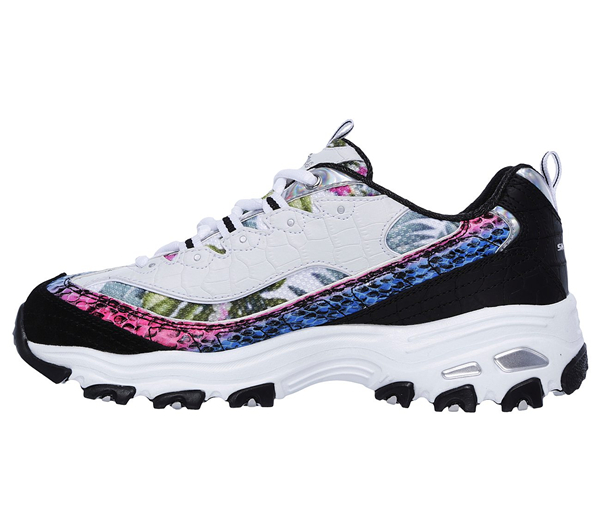 Skechers Women D'Lites - Runway Ready White/Black/Multi