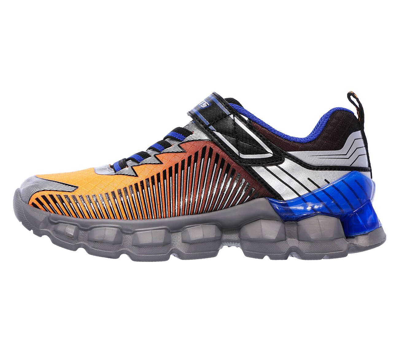 Skechers Boys S Lights: Flashpod - Scoria Orange/Blue