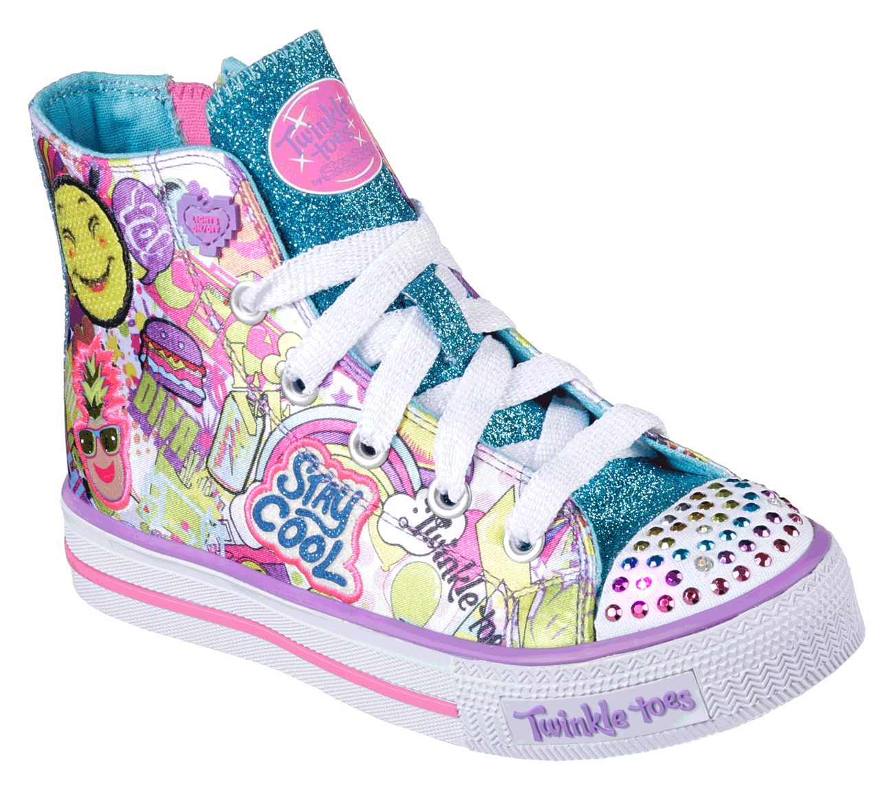 Skechers Girls Twinkle Toes: Shuffles - Trendy Talk Multi