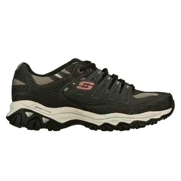 Skechers Men Wide Fit (2E) Shoes - Charcoal/Black