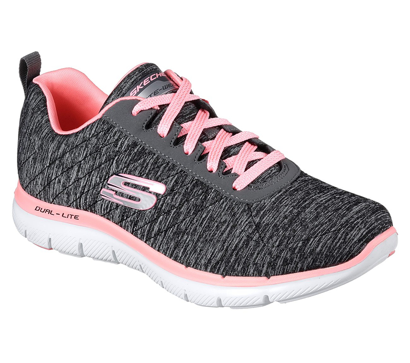 Skechers Women Flex Appeal 2.0 Black/Coral