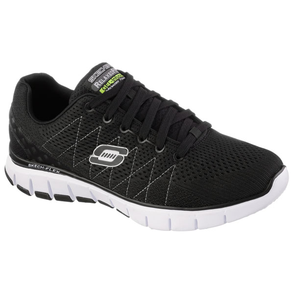 Skechers Men Extra Wide Fit (4E) Shoes - Skech-Flex Black/White