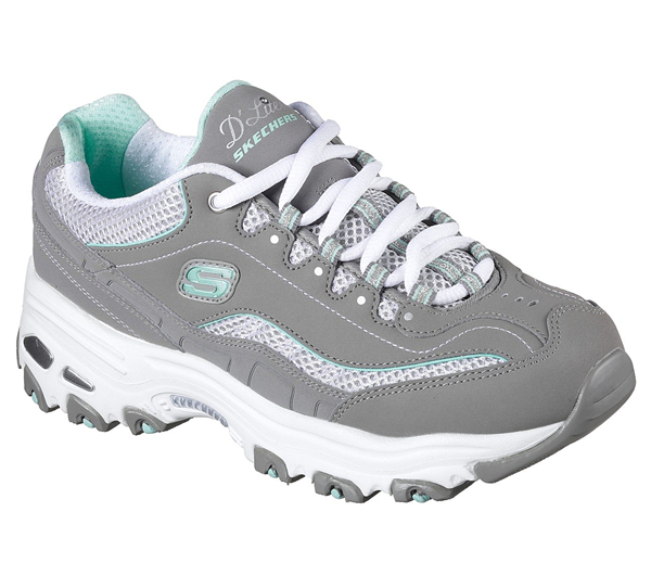 Skechers Women D'lites - Life Saver Gray/White