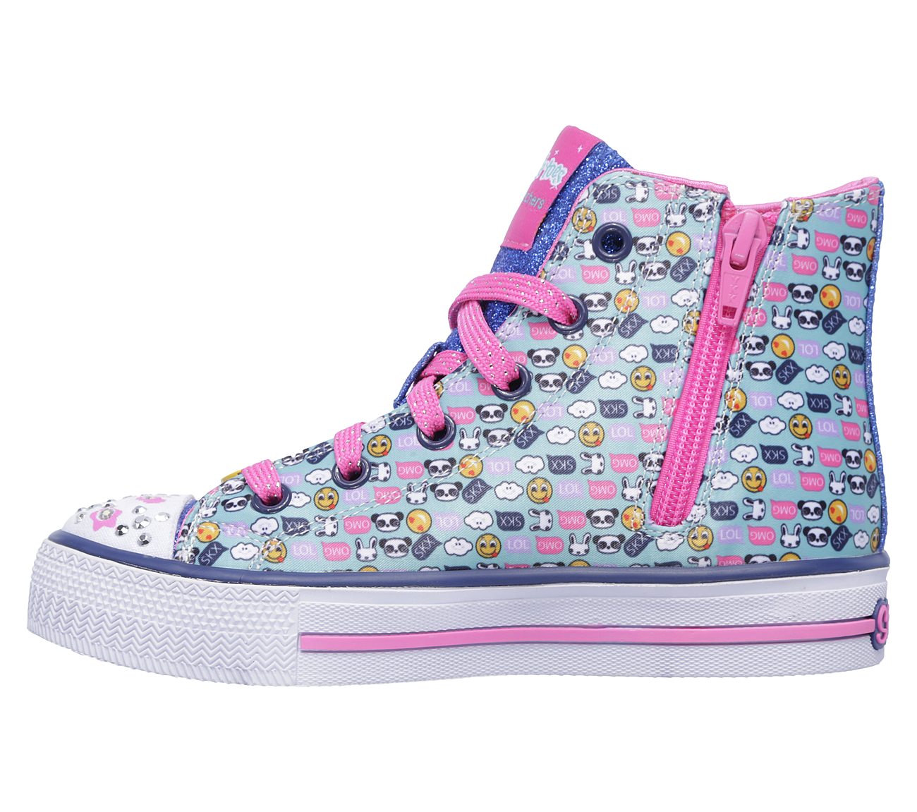 Skechers Girls Twinkle Toes: Shuffles Aqua/Multi