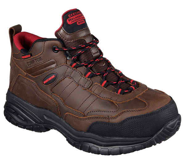 Skechers Men Work: Relaxed Fit Soft Stride - Gilbe Comp Toe Dark Brown