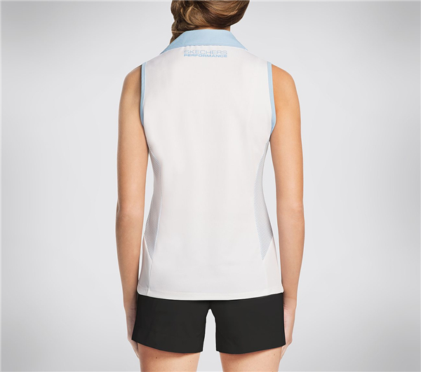 Skechers Women GO Golf Downswing Sleeveless Polo Shirt White