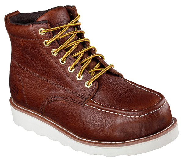 Skechers Men Work: Relaxed Fit Pettus - Grafford Red/Brown