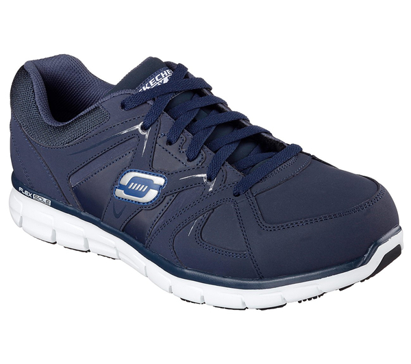 Skechers Men Work: Relaxed Fit Synergy - Ekron Alloy Toe Navy