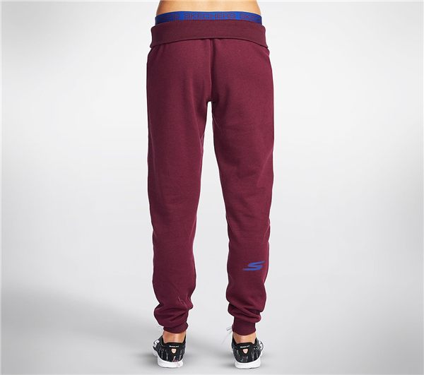 Skechers Women Booster Rosecrans Jogger Sweat Pants Burgundy