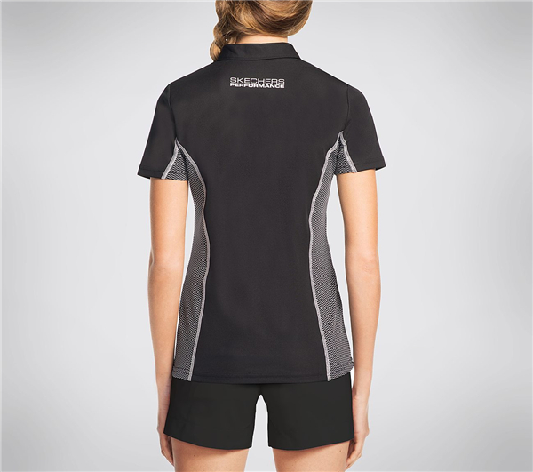Skechers Women GO Golf Half Shot Polo Shirt Black