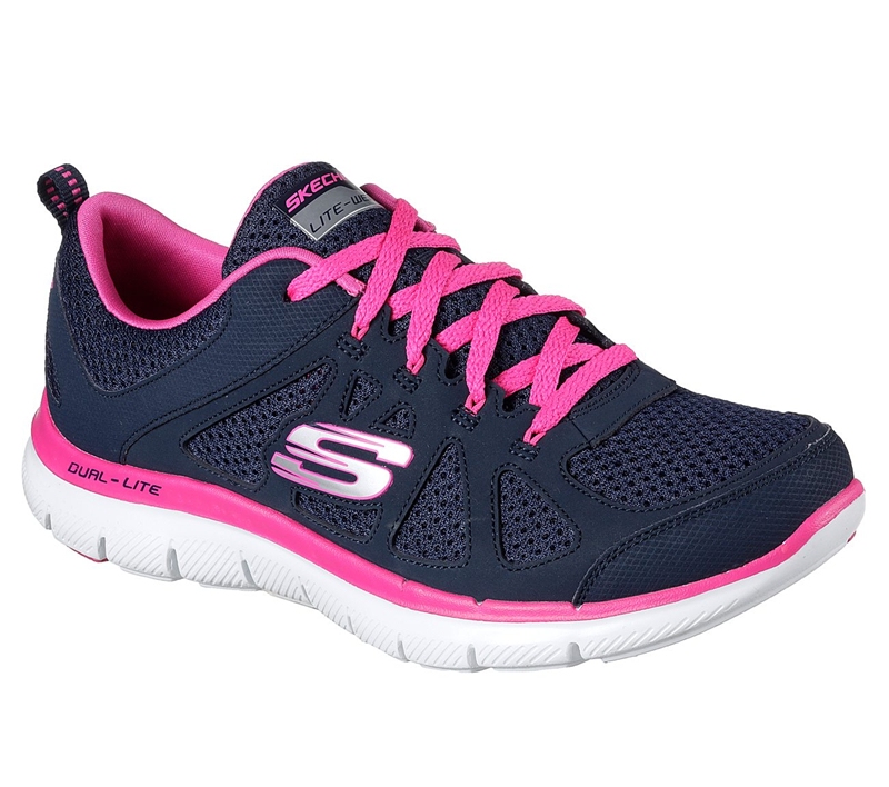 Skechers Women Flex Appeal 2.0 - Simplistic Navy/Hot Pink