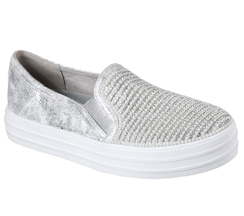 Skechers Women Double Up - Shiny Dancer Silver