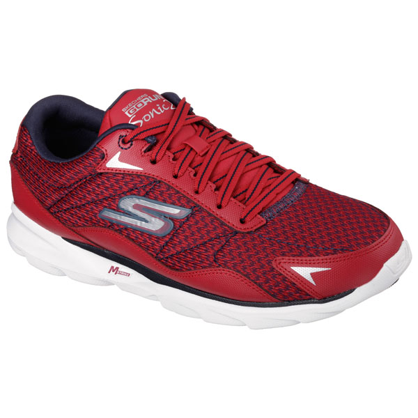 Skechers Men Extra Wide Fit (4E) Shoes - Sonic Red/Navy