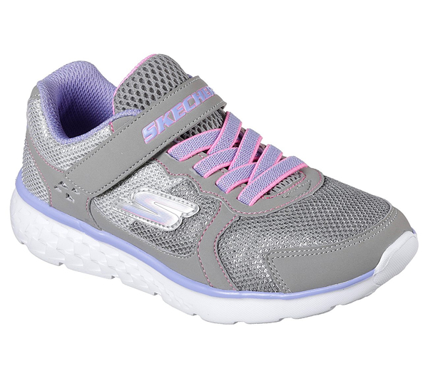 Skechers Girls GOrun - Sparkle Sprinters Gray/Lavender