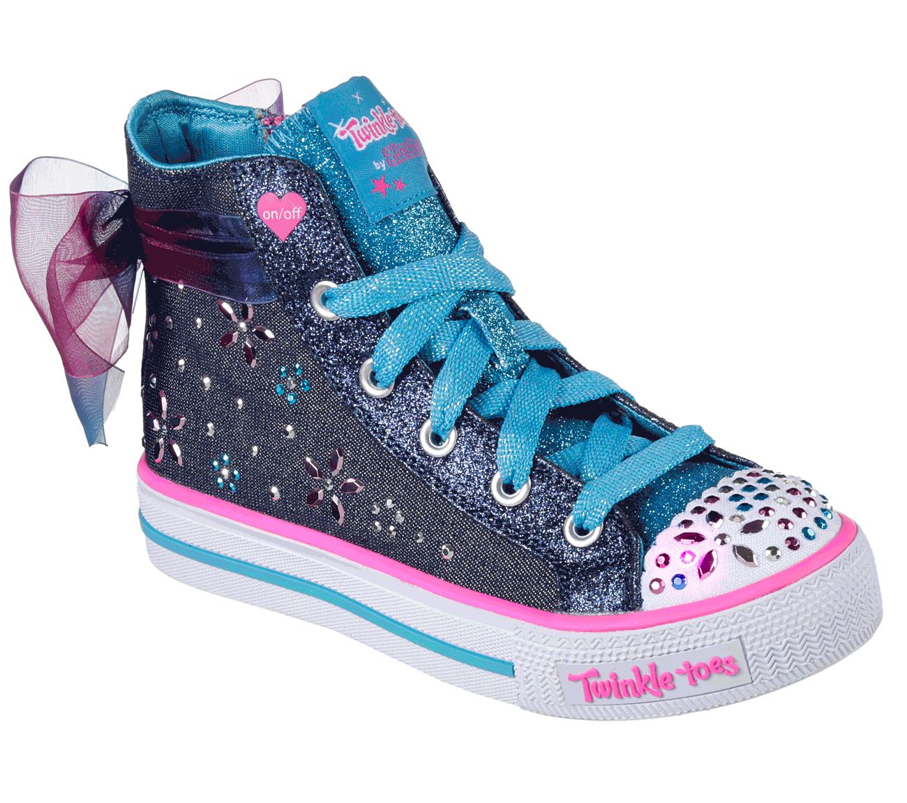 Skechers Girls Twinkle Toes: Shuffles - Fancy Faves Dark Denim