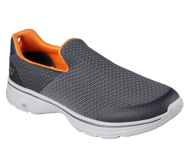 Skechers Men GOwalk 4 - Expert Charcoal/Orange