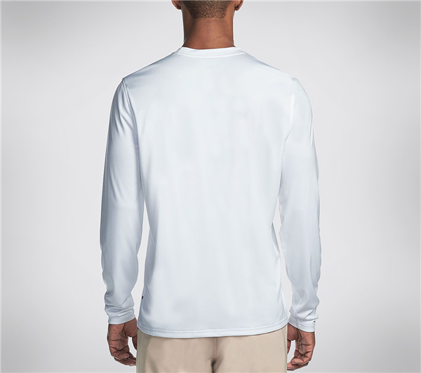 Skechers Men Overcast Long Sleeve Tee Shirt White