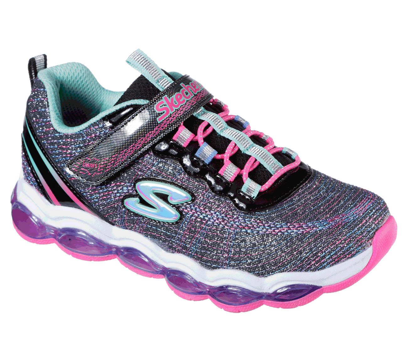 Skechers Girls S Lights: Glimmer Lites Black/Multi