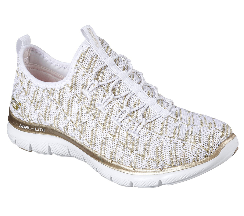 Skechers Women Flex Appeal 2.0 - Insights White/Gold