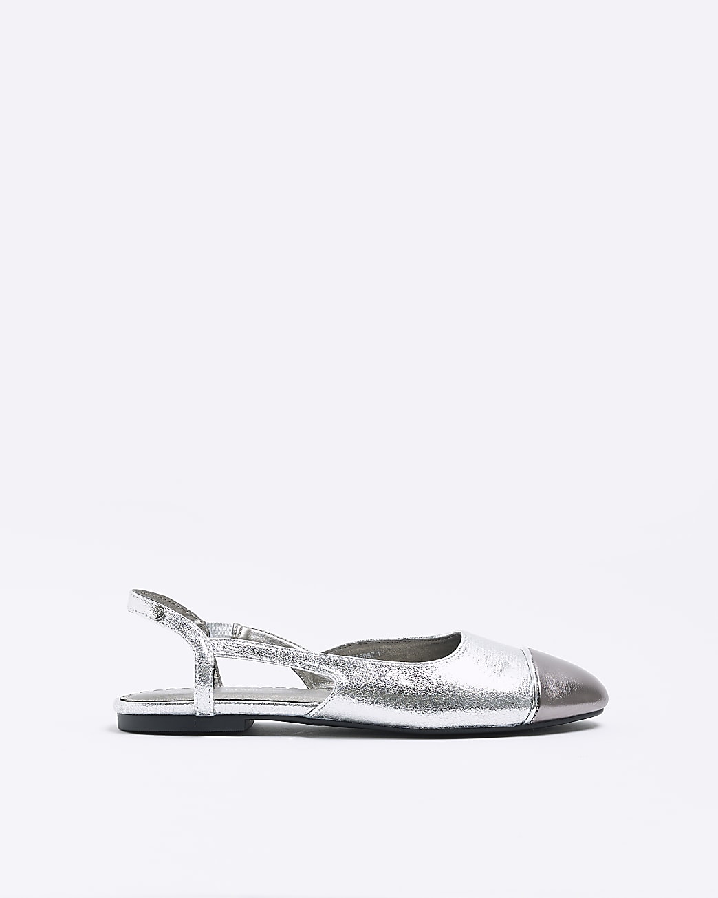 Silver slingback ballerina shoes