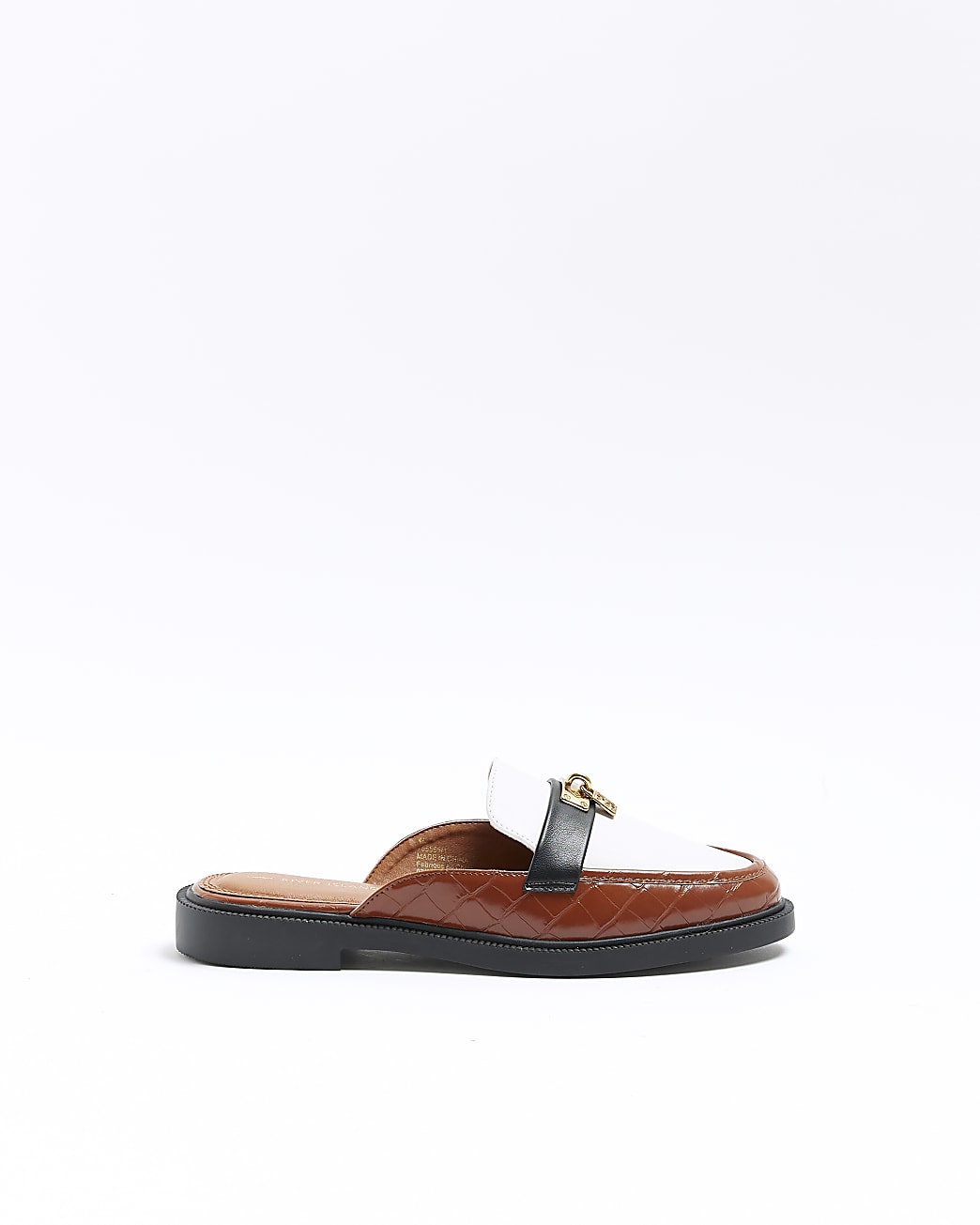 Brown backless loafers