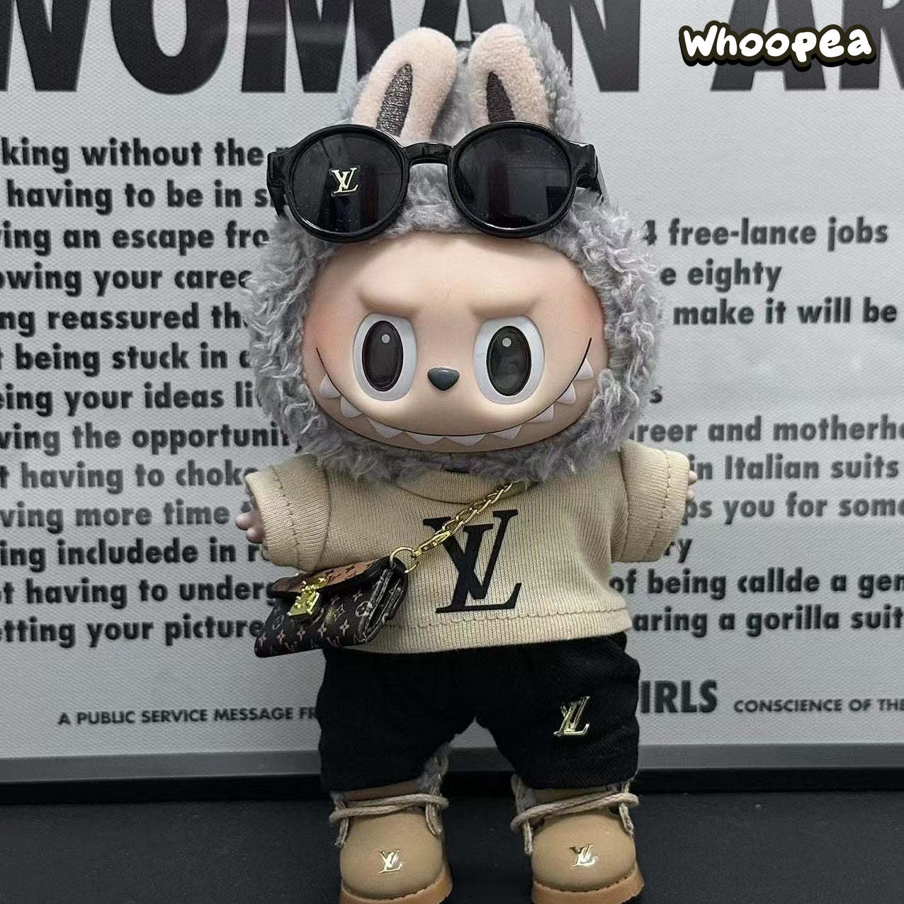POP MART Labubu Replacing Clothes Set, Labubu Outfit LV (No Dolls)