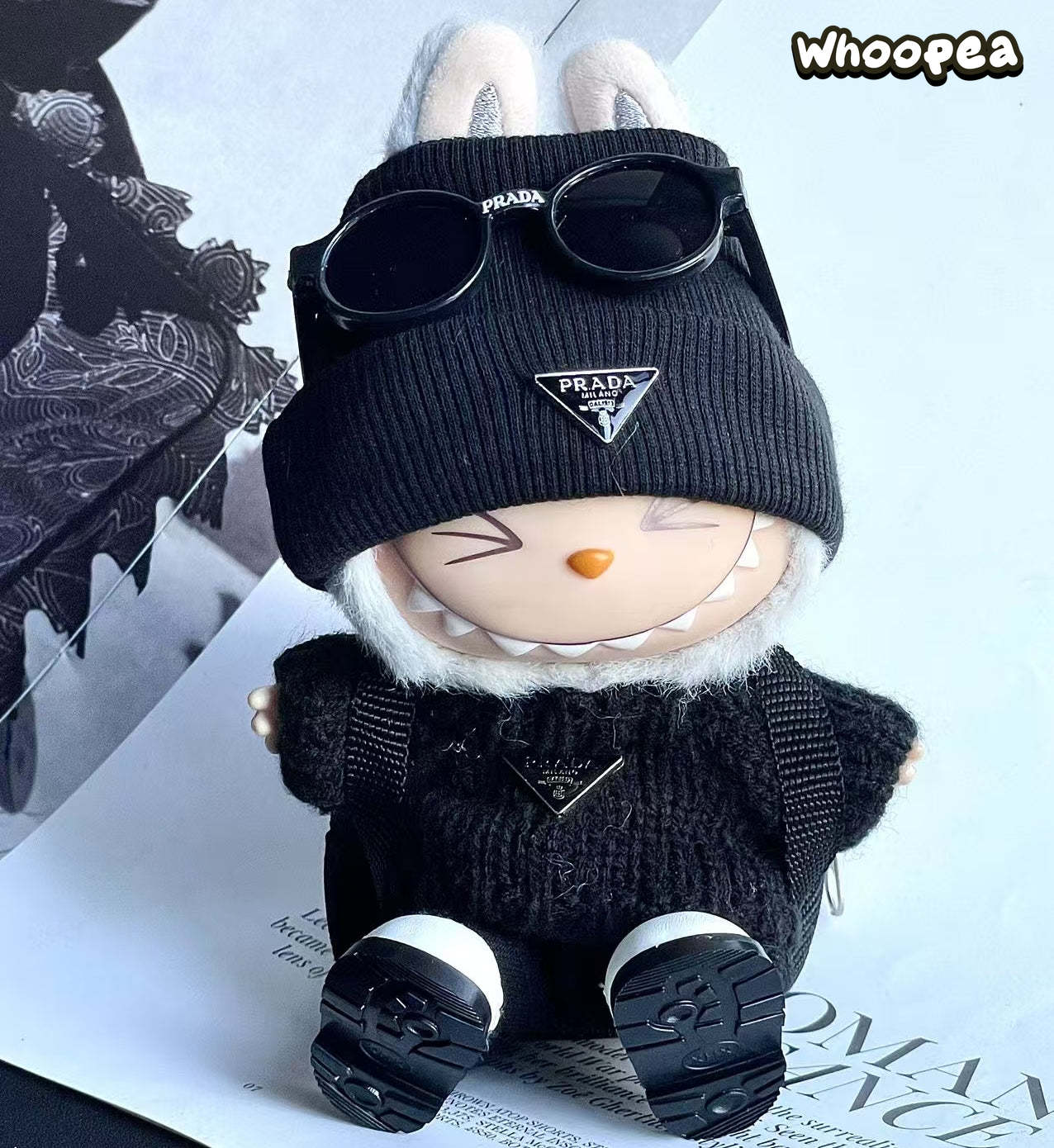 POP MART Labubu Replacing Clothes Set, Labubu Outfit Prada (No Dolls)