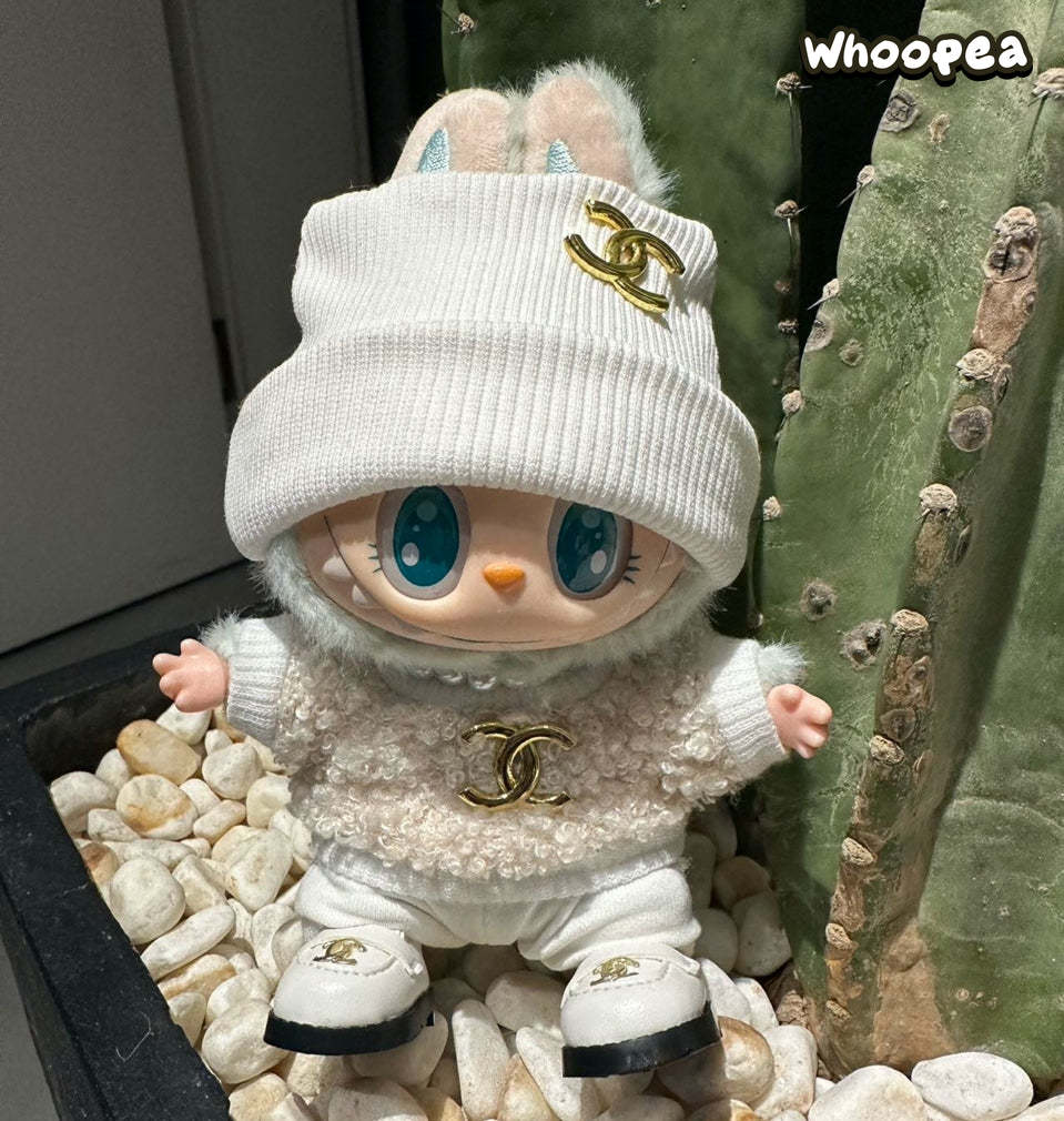 POP MART Labubu Replacing Clothes Set, Labubu Chanel Outfit (No Dolls)