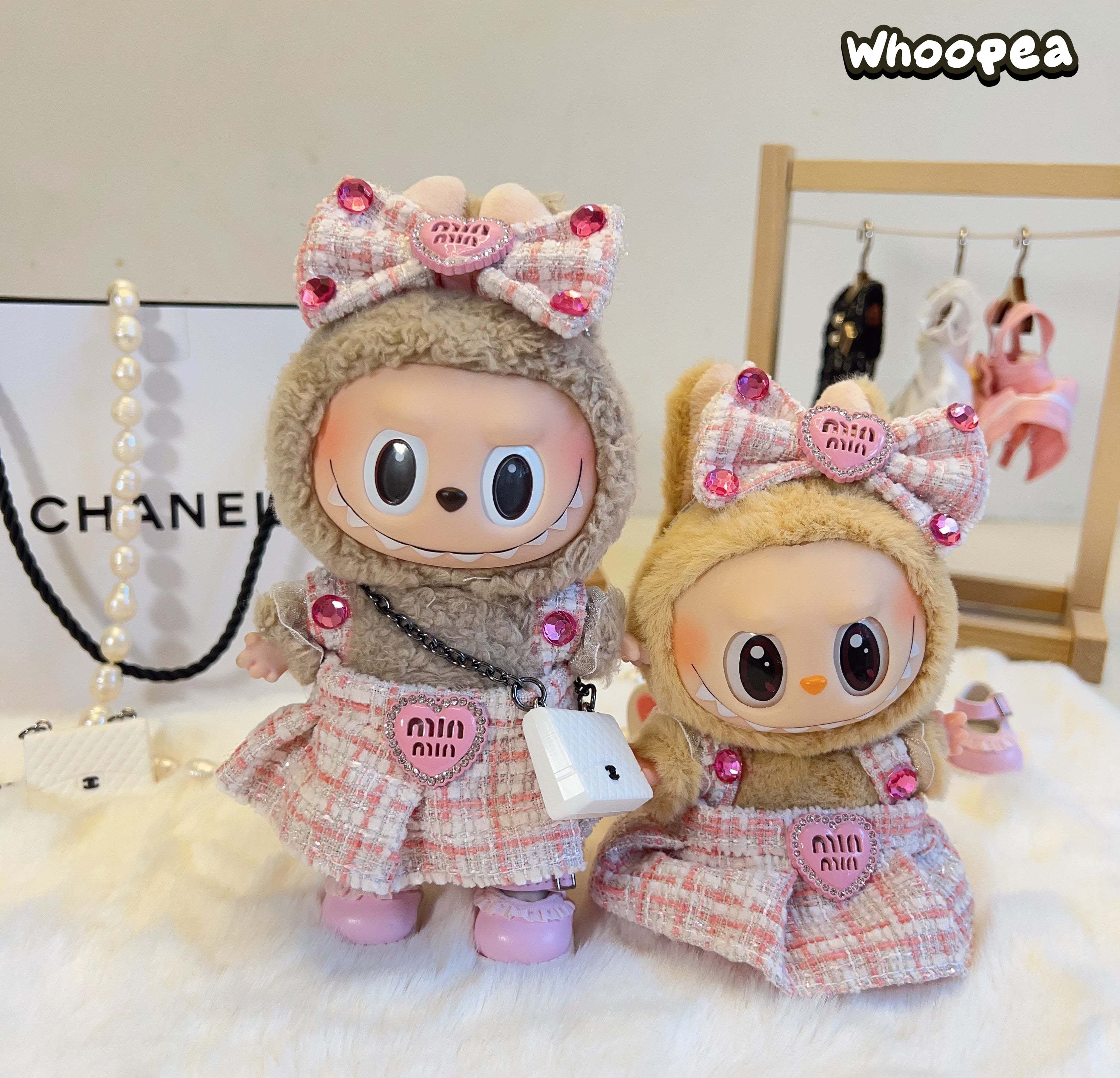 POP MART Labubu Replacing Clothes Set, Labubu Outfit miumiu (No Dolls)