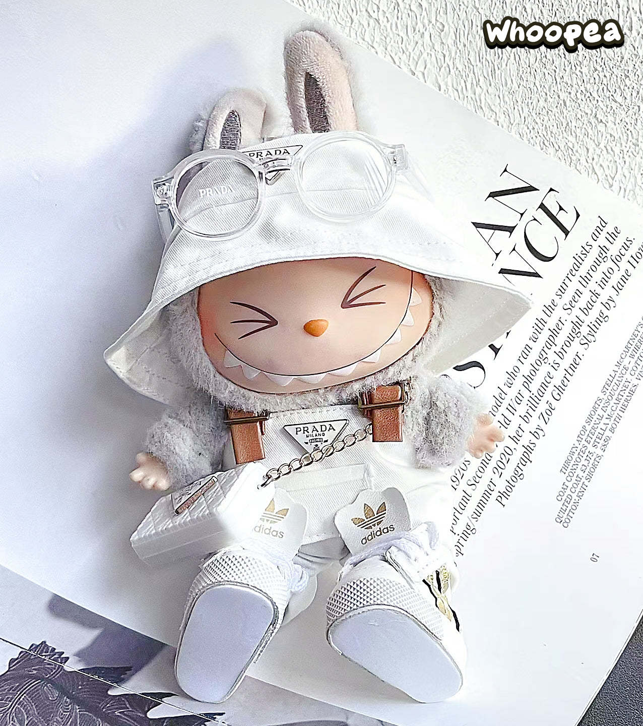 POP MART Labubu Replacing Clothes Set, Labubu Outfit Prada (No Dolls)
