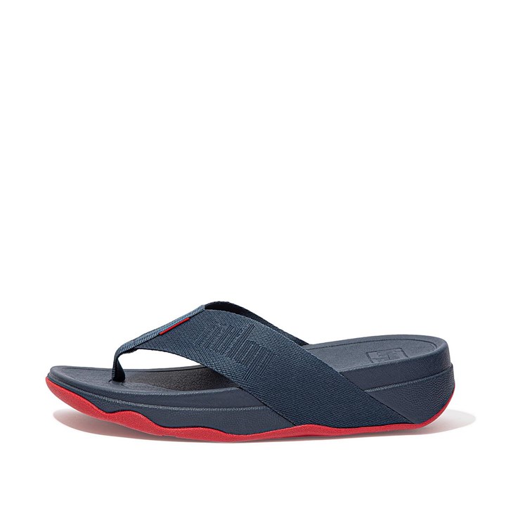 Fitflop Surfa Woven-Logo Toe-Post Sandals - FitFlop Online