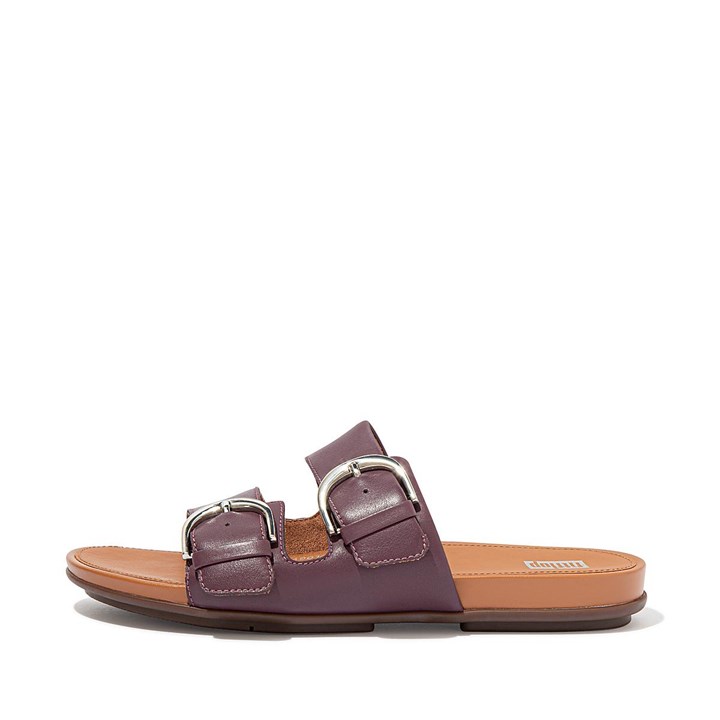 Fitflop Gracie Buckle Leather Slides - FitFlop Online