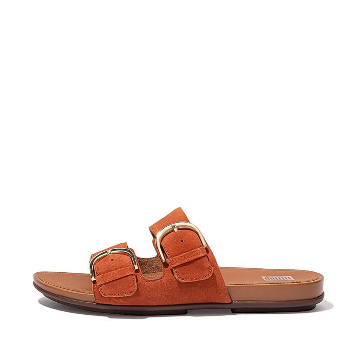 Fitflop Gracie Buckle Suede Slides - FitFlop Online