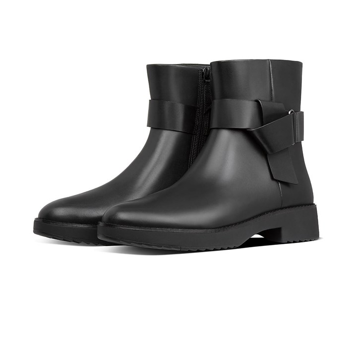 Fitflop Knot Leather Ankle Boots - FitFlop Online