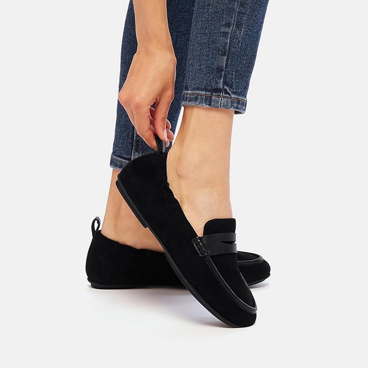 Fitflop Allegro Suede Penny Flat Shoes - FitFlop Online